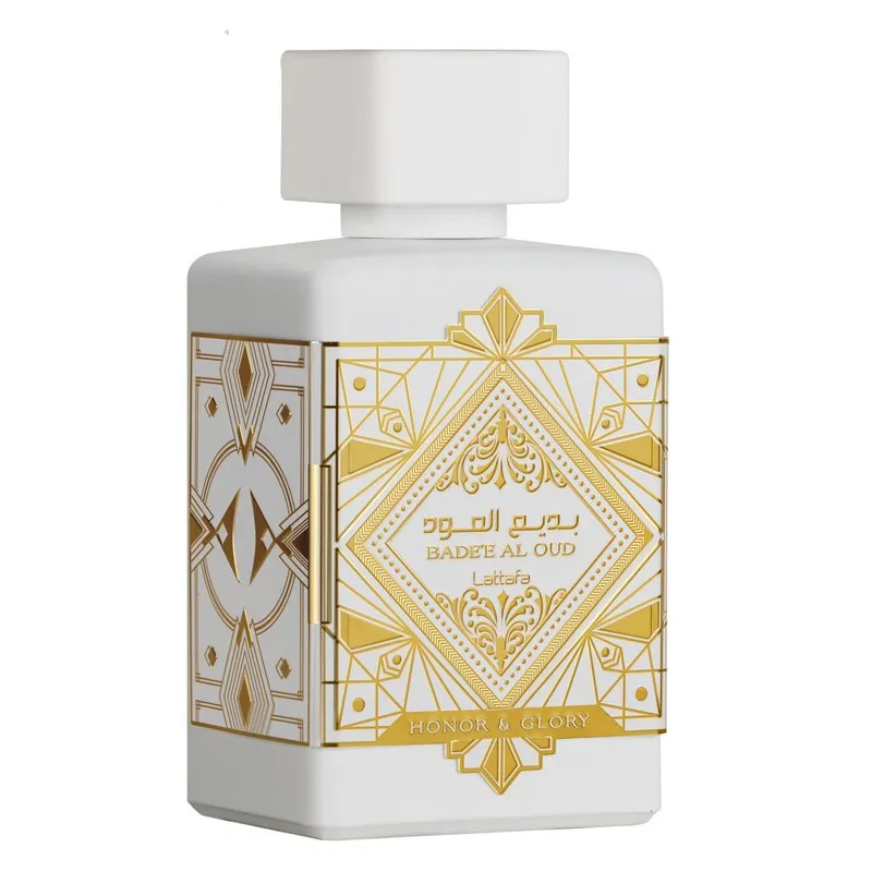 Frasco de Bade'e Al Oud Honor & Glory de Lattafa Perfumes